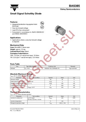 BAS385-TR datasheet  